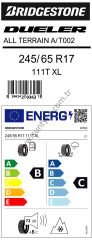Bridgestone 245/65R17 111T Xl Dueler A/T002 B-C-72 4 Mevsim Suv Lastiği (Üretim Yılı: 2024)