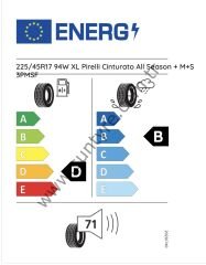 Pirelli 225/45R17 94W Xl Cınturato All Season Plus D-B-71 4 Mevsim Oto Lastiği Üretim Tarihi 2024