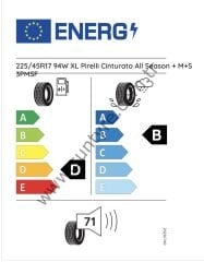 Pirelli Cinturato All Season Plus Xl 225/45R17 94W 4 Mevsim Lastiği - 2024