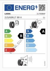 Lassa 215/65R17 99V Competus H/P3 B-A-71 Yaz Suv Lastiği (Üretim Yılı: 2025)