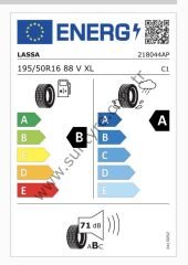 LAS.195/50R16 88V XL REVOLA (ELT) (B-A-71) (YAZ) LASSA LASTİK (2025)