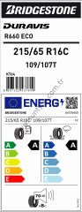 Bridgestone 215/65R16 C 109/107T R660 Duravıs Eco A-A-70 Yaz Hafif Ticari Lastiği (Üretim Yılı: 2025)