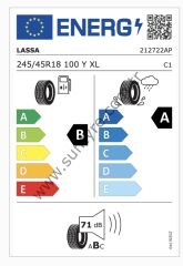 Lassa 245/45R18 100Y Xl Revola B-A-71 Elt Yaz Oto Lastiği (Üretim Yılı: 2025)