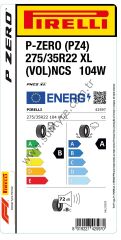 Pirelli 275/35R22 104W Xl Volncs L.S. P-Zero Pz4 B-A-72 Yaz Oto Lastiği (Üretim Yılı: 2025)