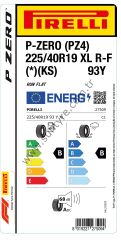 Pirelli 225/40R19 93Y Xl R-F * Ks L.S. P-Zero Pz4 B-B-68 Yaz Oto Lastiği (Üretim Yılı: 2025)