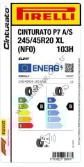 Pirelli 245/45R20 103H Xl Nf0 Elt Cınturato P7 All Season B-B-71 4 Mevsim Oto Lastiği (Üretim Yılı: 2024)