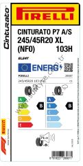 Pirelli 245/45R20 103H Xl Nf0 Elt Cınturato P7 All Season B-B-71 4 Mevsim Oto Lastiği (Üretim Yılı: 2024)