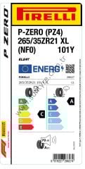 Pirelli 265/35R21 101Y Xl P-Zero Pz4 Sc Nf0 Elt C-A-70 Yaz Oto Lastiği (Üretim Yılı: 2025)