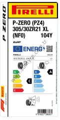 Pirelli 305/30R21 104Y Xl Nf0 Elt S.C. P-Zero Pz4 C-A-72 Yaz Oto Lastiği (Üretim Yılı: 2025)