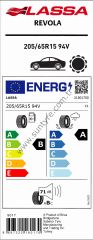 Lassa 205/65R15 94V Revola B-A-71 Yaz Oto Lastiği (Üretim Yılı: 2025)