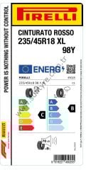 Pirelli 235/45R18 98Y Xl Cınturato Rosso C-B-70 Yaz Oto Lastiği (Üretim Yılı: 2025)