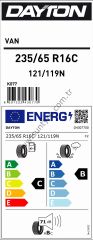 Dayton 235/65R16 C 121/119N 12Kat Van C-B-71 Yaz Hafif Ticari Lastiği (Üretim Yılı: 2025)