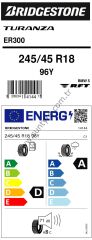 Bridgestone 245/45R18 96Y Rft Er300 * D-A-71 Yaz Oto Lastiği (Üretim Yılı: 2025)