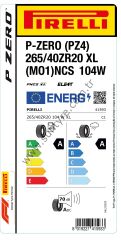 PRL.265/40R20 104W XL (MO1)NCS ELT P-ZERO (PZ4)(A-A-70) PIRELLI Lastiği (2023)