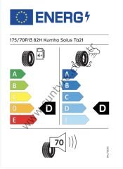 Kumho 175/70R13 82H Ta21 D-D-70 M+S Yaz Oto Lastiği (Üretim Yılı: 2024)