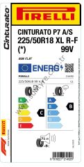Pirelli 225/50R18 99V R-F Xl * Cınturato P7 All Season B-C-71 4 Mevsim Oto Lastiği (Üretim Yılı: 2025)