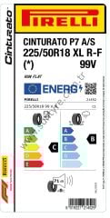 Pirelli 225/50R18 99V R-F Xl * Cınturato P7 All Season B-C-71 4 Mevsim Oto Lastiği (Üretim Yılı: 2025)
