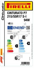 Pirelli 215/55R17 94W S-İ P7 Cinturato C-B-71 Yaz Oto Lastiği (Üretim Yılı: 2025)