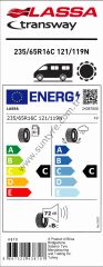 Lassa 235/65R16 C 121/119N Transway C-C-72 Yaz Hafif Ticari (Üretim Yılı: 2025)