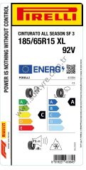 Pirelli 185/65R15 92V Xl Cınturato All Season Sf3 C-A-71 4 Mevsim Oto Lastiği (Üretim Yılı: 2025)