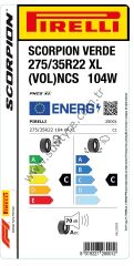 Pirelli 275/35R22 104W Xl Vol Ncs Scorpıon Verde C-C-70 Yaz Suv Lastiği (Üretim Yılı: 2025)