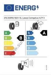 Lassa 215/65R16 102V Xl Competus H/P3 B-A-71 Yaz Suv Lastiği (Üretim Yılı:2025)