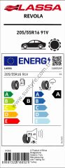 Lassa 205/55R16 91V Revola Elt B-A-71 Yaz Oto Lastiği (Üretim Yılı: 2025)