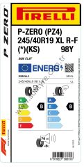 Pirelli 245/40R19 98Y Xl R-F * Ks S.C. P-Zero Pz4 B-B-70 Yaz Oto Lastiği (Üretim Yılı: 2025)