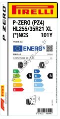 Pirelli 255/35R21 101Y Xl * Ncs S.C. P-Zero Pz4 Hl B-B-70 Yaz Oto Lastiği (Üretim Yılı: 2024)
