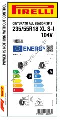 Pirelli 235/55R18 104V Xl S-İ Cınturato All Season Sf3 B-A-69 4 Mevsim Suv Lastiği (Üretim Yılı: 2025)