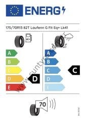 Laufenn 175/70R13 82T Lk41 G Fıt Eq+ D-C-70 Yaz Oto Lastiği (Üretim Yılı: 2025)