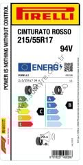 Pirelli 215/55R17 94V Cınturato Rosso C-B-70 Yaz Oto Lastiği (Üretim Yılı: 2025)