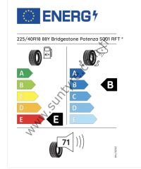 Bridgestone 225/40R18 88Y Rft S001 * E-B-71 Yaz Oto Lastiği (Üretim Yılı: 2024)