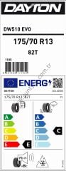 Dayton 175/70R13 82T Dw510E M+S E-C-71 Kış Oto Lastiği (Üretim Yılı: 2025)