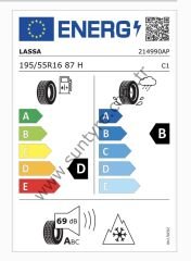 Lassa 195/55R16 87H Snoways4 M+S D-B-69 Kış Oto Lastiği (Üretim Yılı: 2025)
