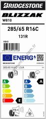 Bridgestone 285/65R16 C 131/128R Blızzak W810 M+S E-A-72 Kış Hafif Ticari Lastiği (Üretim Yılı: 2024)