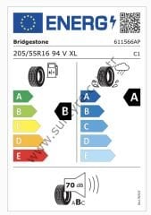 Bridgestone 205/55R16 94V Xl Turanza 6 B-A-70 Yaz Oto Lastiği (Üretim Yılı: 2024)