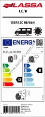 Lassa 155R12 C 8Pr 88/86N Lc/R D-B-70 Yaz Hafif Ticari Lastiği (Üretim Yılı: 2025)