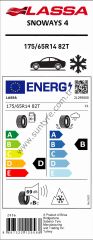 Lassa 175/65R14 82T Snoways 4 M+S D-B-69  Kış Oto Lastiği (Üretim Yılı: 2023)