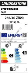 Bridgestone 255/40R20 101Y Xl S007 C-B-72 Yaz Oto Lastiği (Üretim Yılı: 2024)