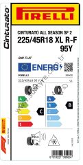 Pirelli 225/45R18 95Y Xl Rft Cınturato All Season Sf 2 C-B-70 4 Mevsim Oto Lastiği (Üretim Yılı: 2023)