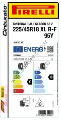 Pirelli 225/45R18 95Y Xl Rft Cınturato All Season Sf 2 C-B-70 4 Mevsim Oto Lastiği (Üretim Yılı: 2023)